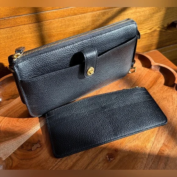 Coach Noa Pop Up Messenger Crossbody Black Leather C4816 - Picture 5 of 17